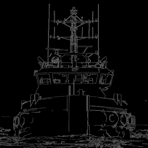 Website icon of Kowalczyk Professional Hub – contour drawing of the Damen Shoalbuster tugboat